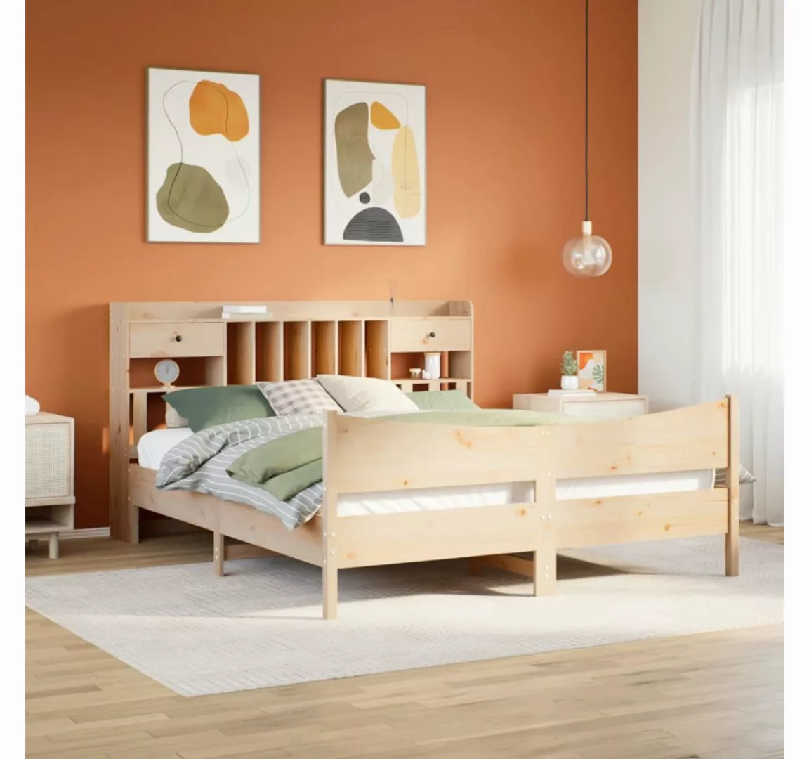 vidaXL Bett, Massivholzbett ohne Matratze 180x200 Kiefernholz günstig online kaufen