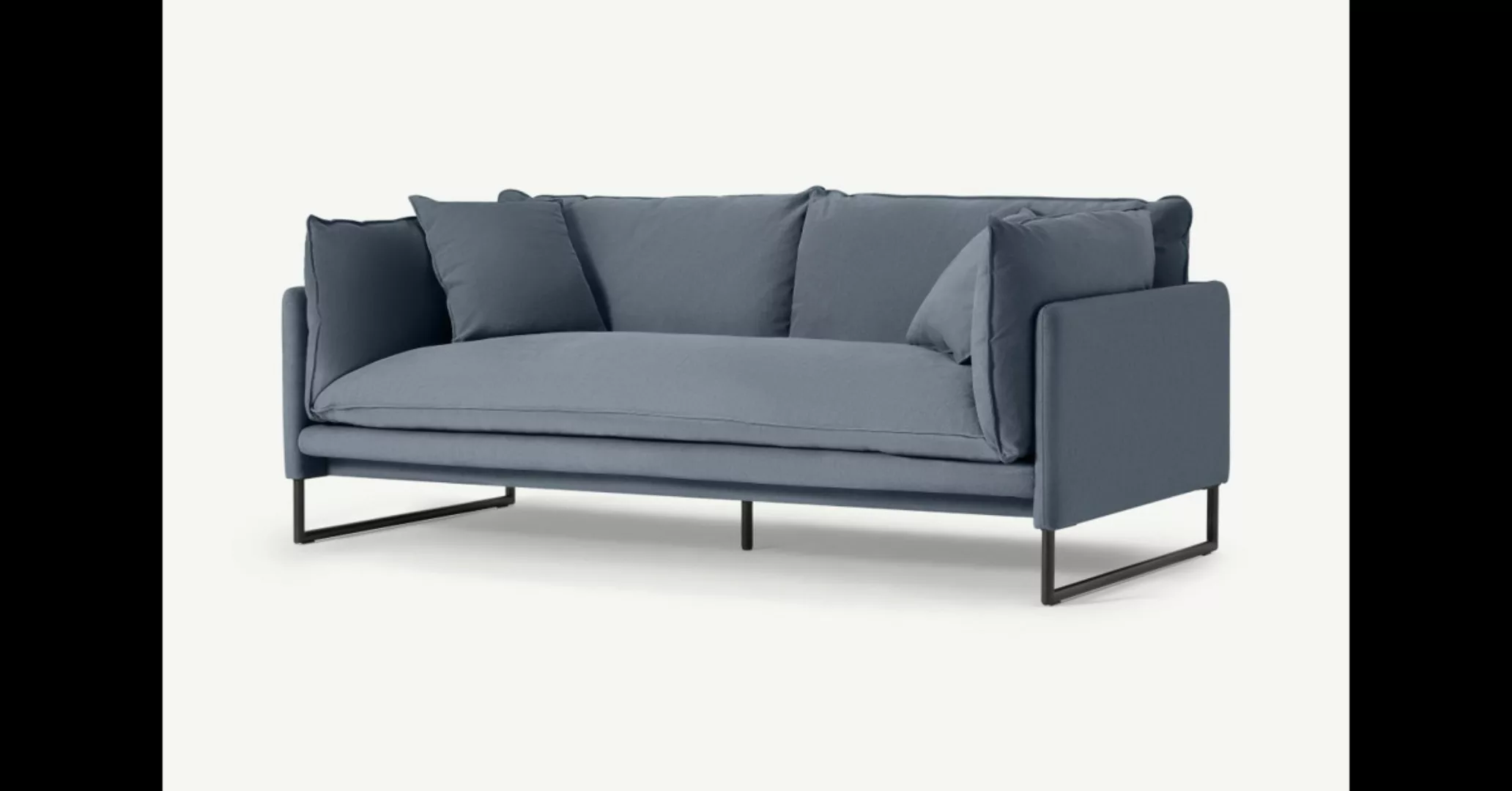 Malini 3-Sitzer Sofa, Jeansblau - MADE.com günstig online kaufen