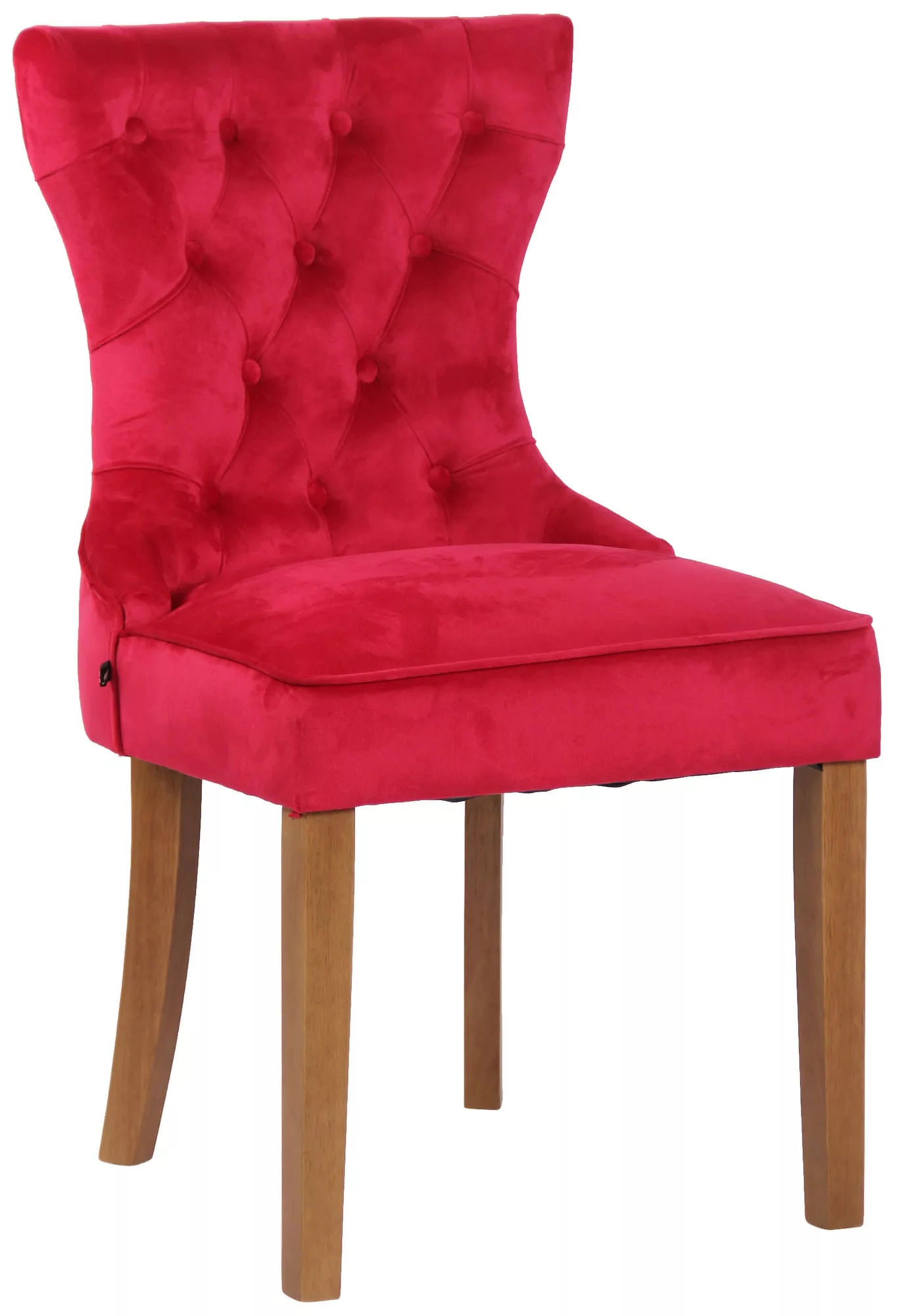 Stuhl Franca Samt antik-hell rot günstig online kaufen