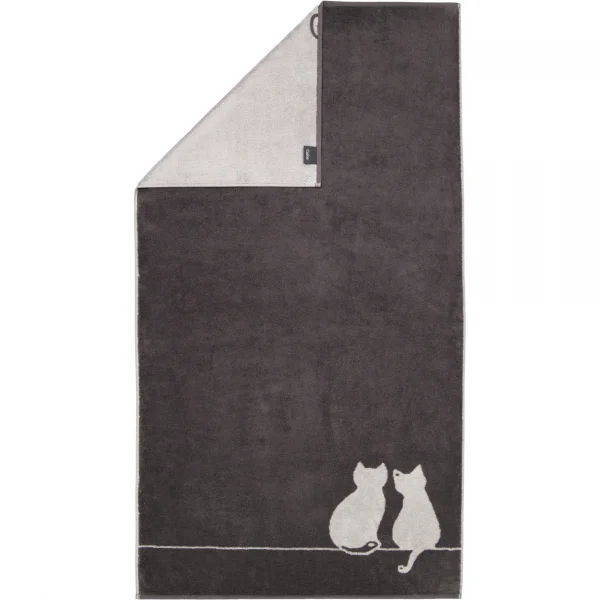 Cawö Handtücher CUTE CATS EDITION You & Me 6263 - Farbe: basalt/platin - 77 günstig online kaufen