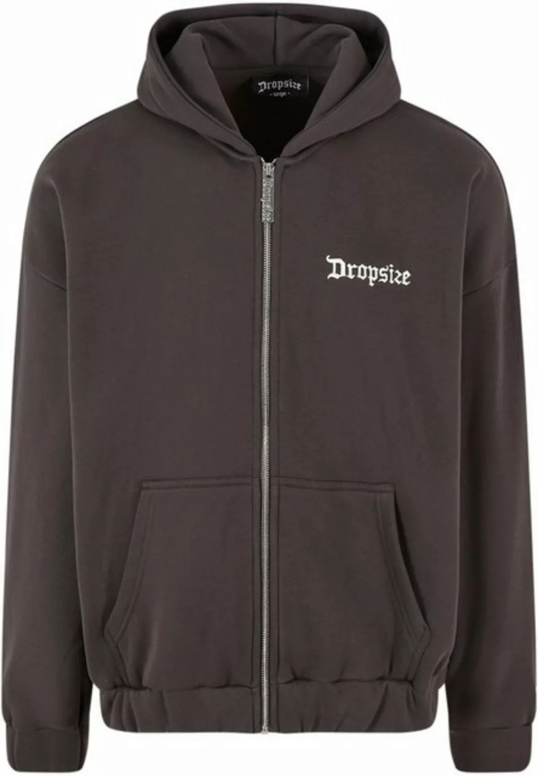 Dropsize Sweatjacke Dropsize Herren Super Heavy Oversize Blank Zip Hoodie günstig online kaufen