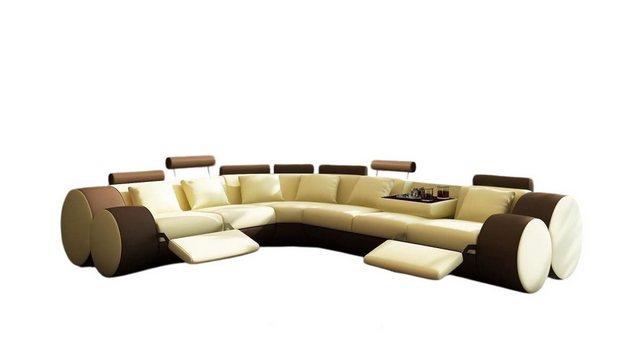 JVmoebel Ecksofa Ecksofa Sofa Leder Couch - Designer Couchgarnitur Sitz Pol günstig online kaufen