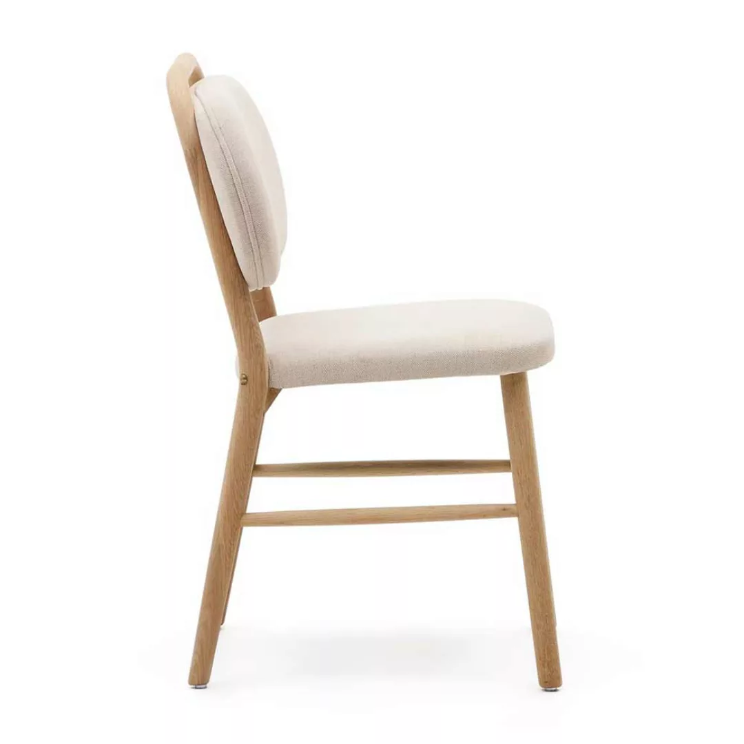 Moderne Esszimmerstühle in Beige und Eiche 48 cm Sitzhöhe (2er Set) günstig online kaufen