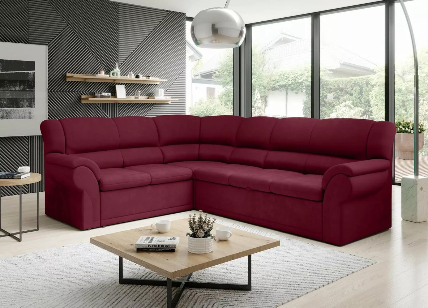 Furnix Ecksofa LEXY Sofa mit Schlaffunktion Bettkasten extra hoch 8 Farben, günstig online kaufen