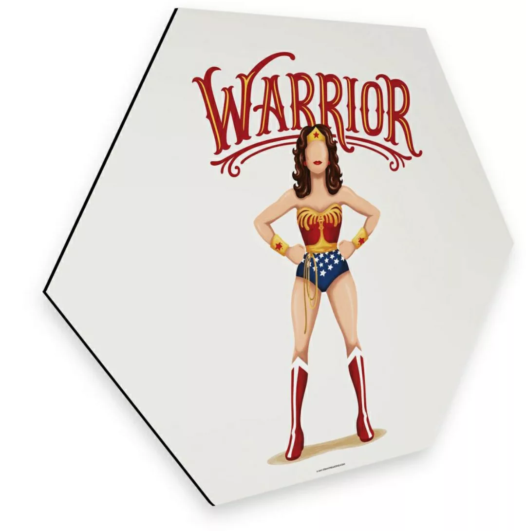 Wall-Art Metallbild "Pop Art Wonderwoman Fanartikel", (1 St.), Retro Metall günstig online kaufen