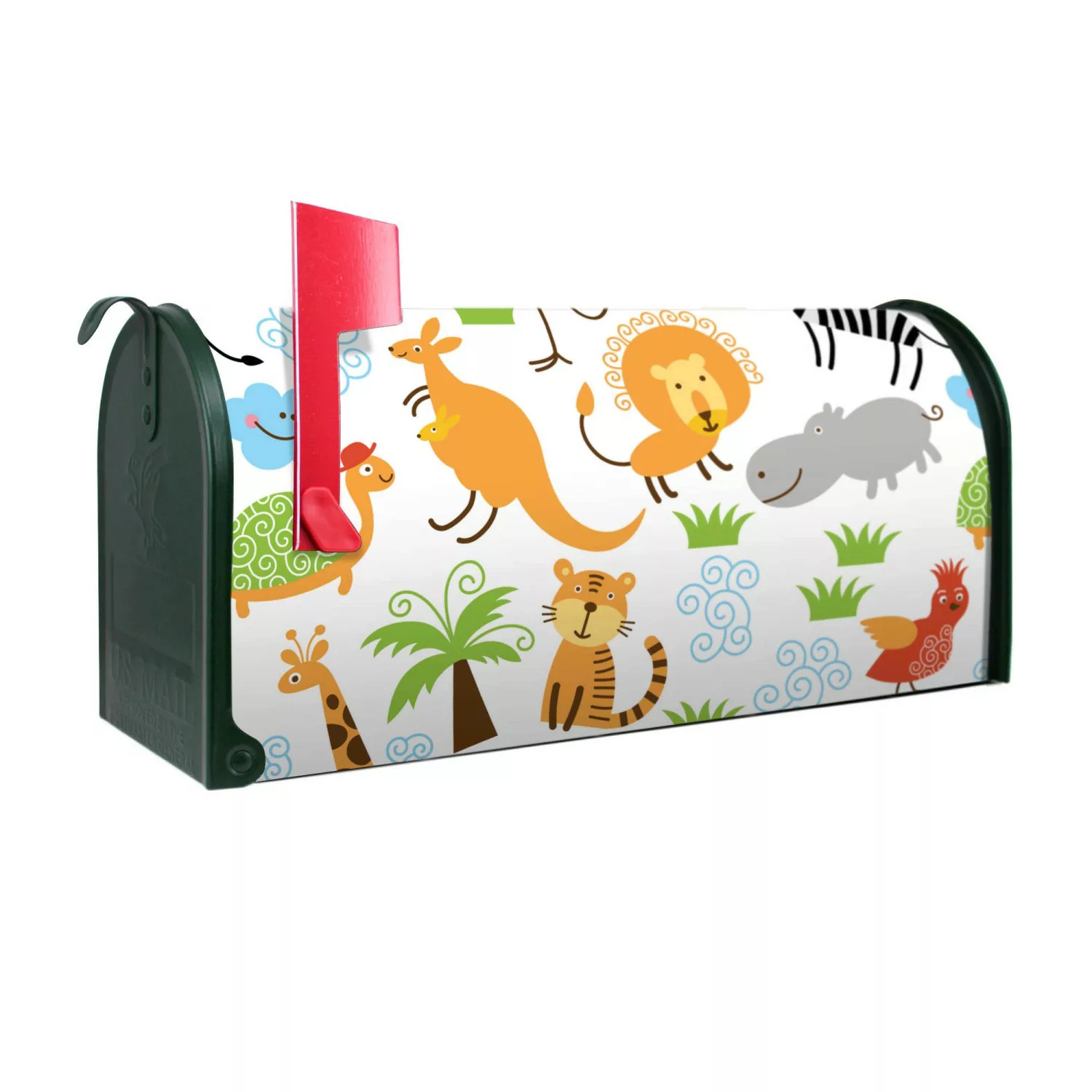 Banjado Amerikanischer Briefkasten Grün 48x22x16cm US Mailbox Letterbox Pos günstig online kaufen