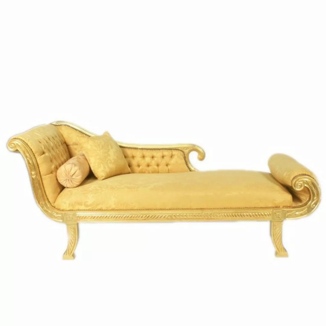 Casa Padrino Chaiselongue Barock Chaiselongue Modell XXL Gold Muster / Gold günstig online kaufen