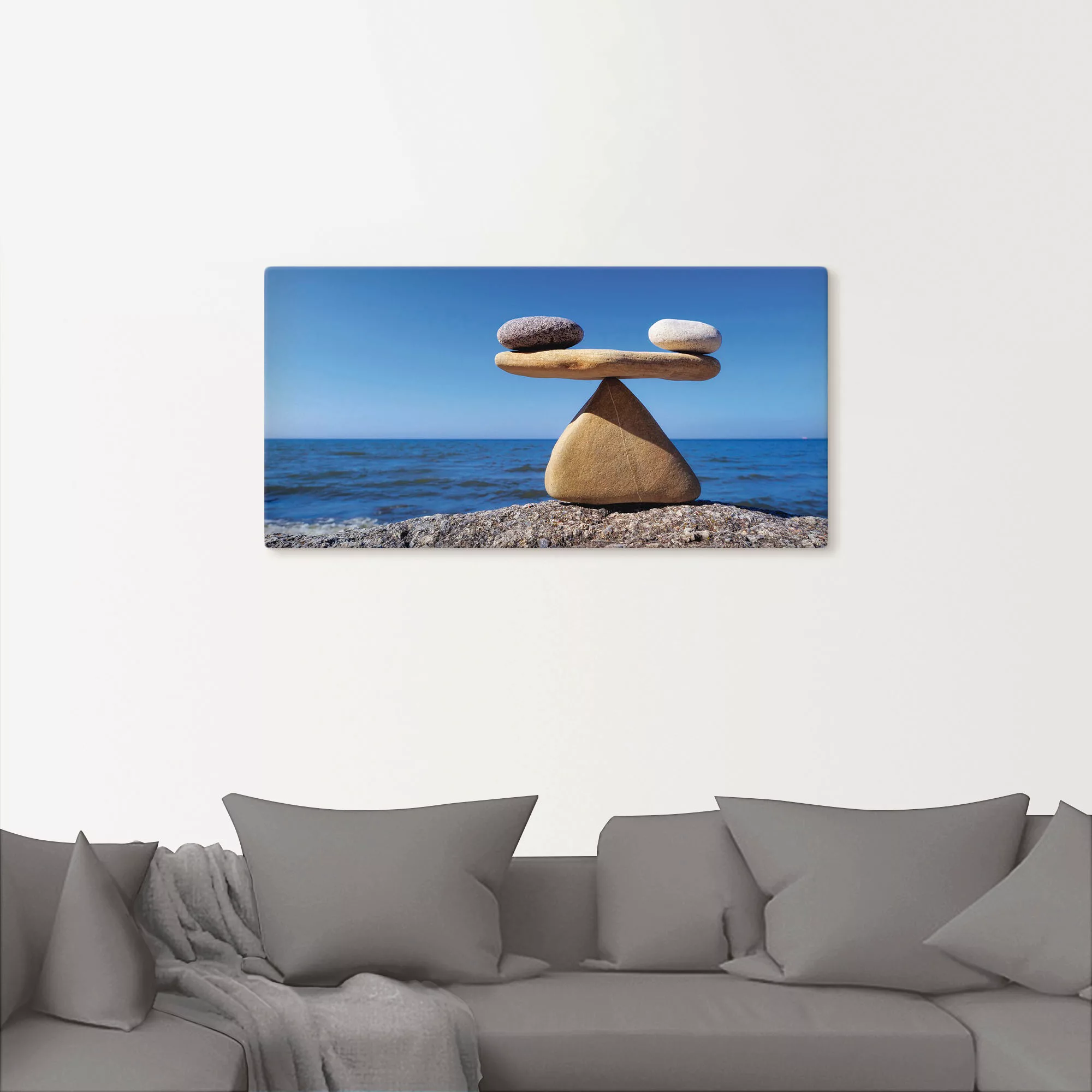 Artland Wandbild "Gleichgewicht - Steine Meer", Zen, (1 St.), als Alubild, günstig online kaufen