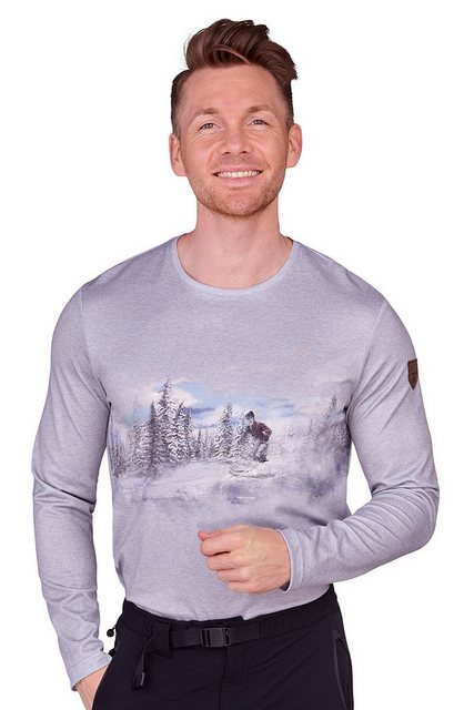 Almgwand Outdoorjacke Funktionsshirt Herren - SINNLEHENALM - graumeliert günstig online kaufen