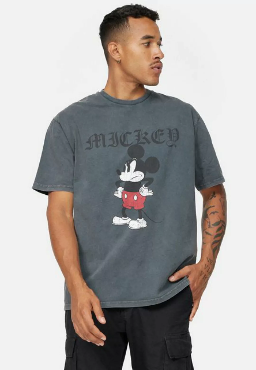 Recovered T-Shirt Disney Grumpy Mickey GOTS zertifizierte Bio-Baumwolle günstig online kaufen