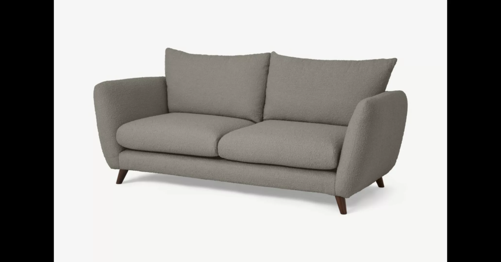 Elmira 3-Sitzer Sofa, Boucle in Taubengrau - MADE.com günstig online kaufen