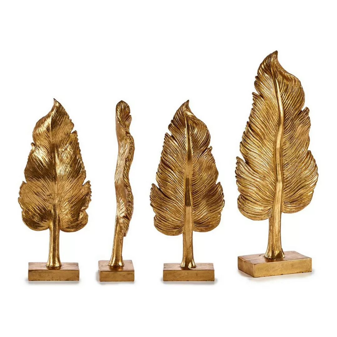 Deko-figur Feder Golden Harz (8 X 43,5 X 12 Cm) günstig online kaufen