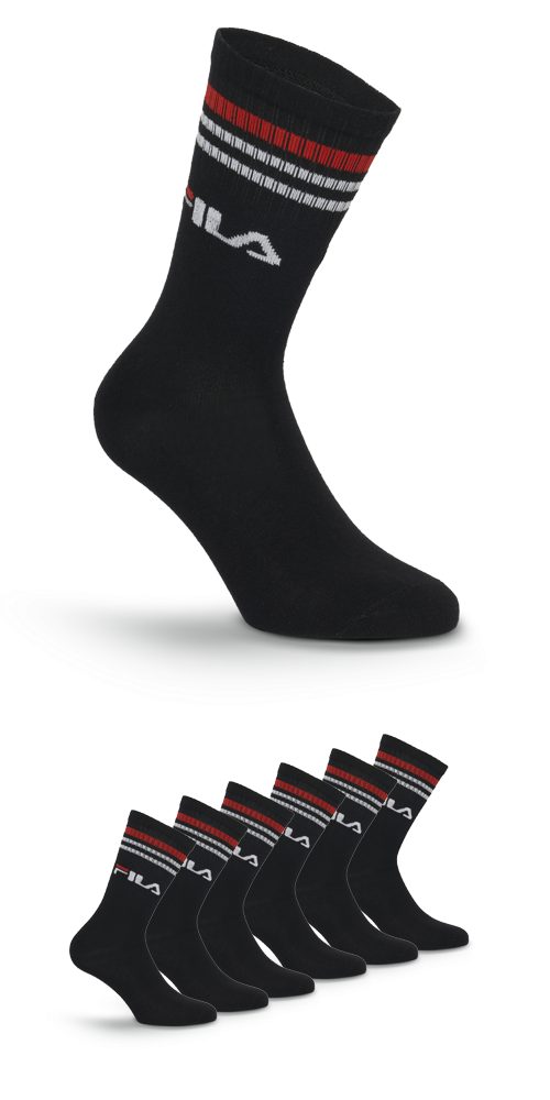 Fila Sportsocken "UNISEX LIFESTYLE PLAIN SOCKS", (6 Paar), mit eingestrickt günstig online kaufen