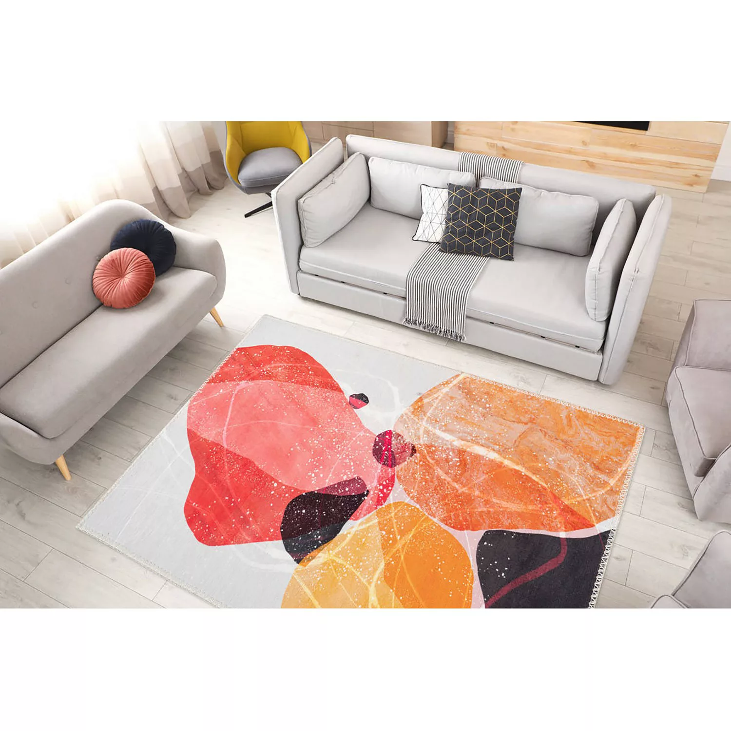 Arte Espina Teppich »Picassa 100«, rechteckig, Design wie gemalt,flachgeweb günstig online kaufen
