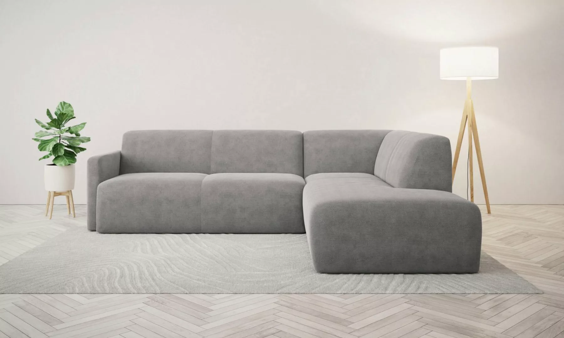 andas Ecksofa "Tvinnum", Breite 255 cm, L-Form, Struktur weich, Chenille, m günstig online kaufen