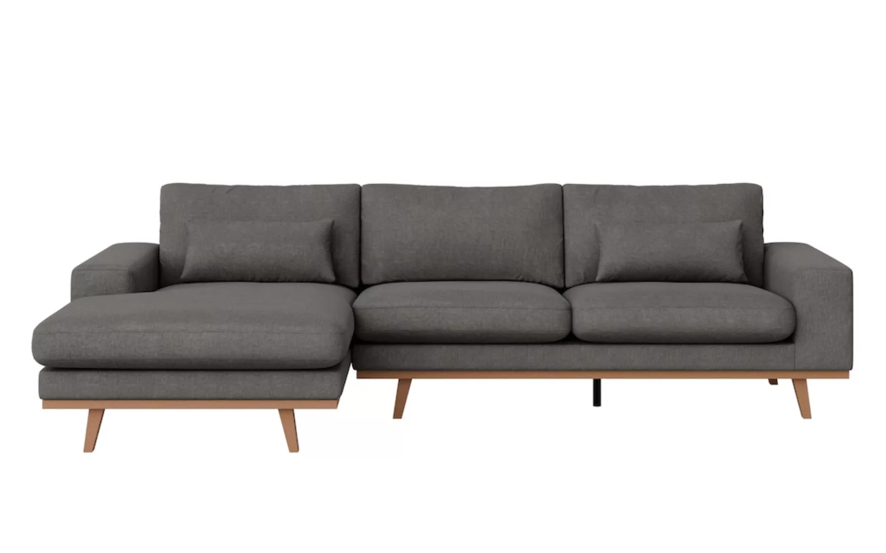 Home affaire Ecksofa "Torino B/T/H: 282/151/81 cm", L-Form, edler Holzrahme günstig online kaufen