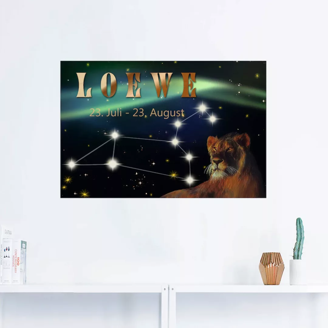 Artland Wandbild "Sternzeichen - Löwe", Bilder von Sternzeichen, (1 St.), a günstig online kaufen