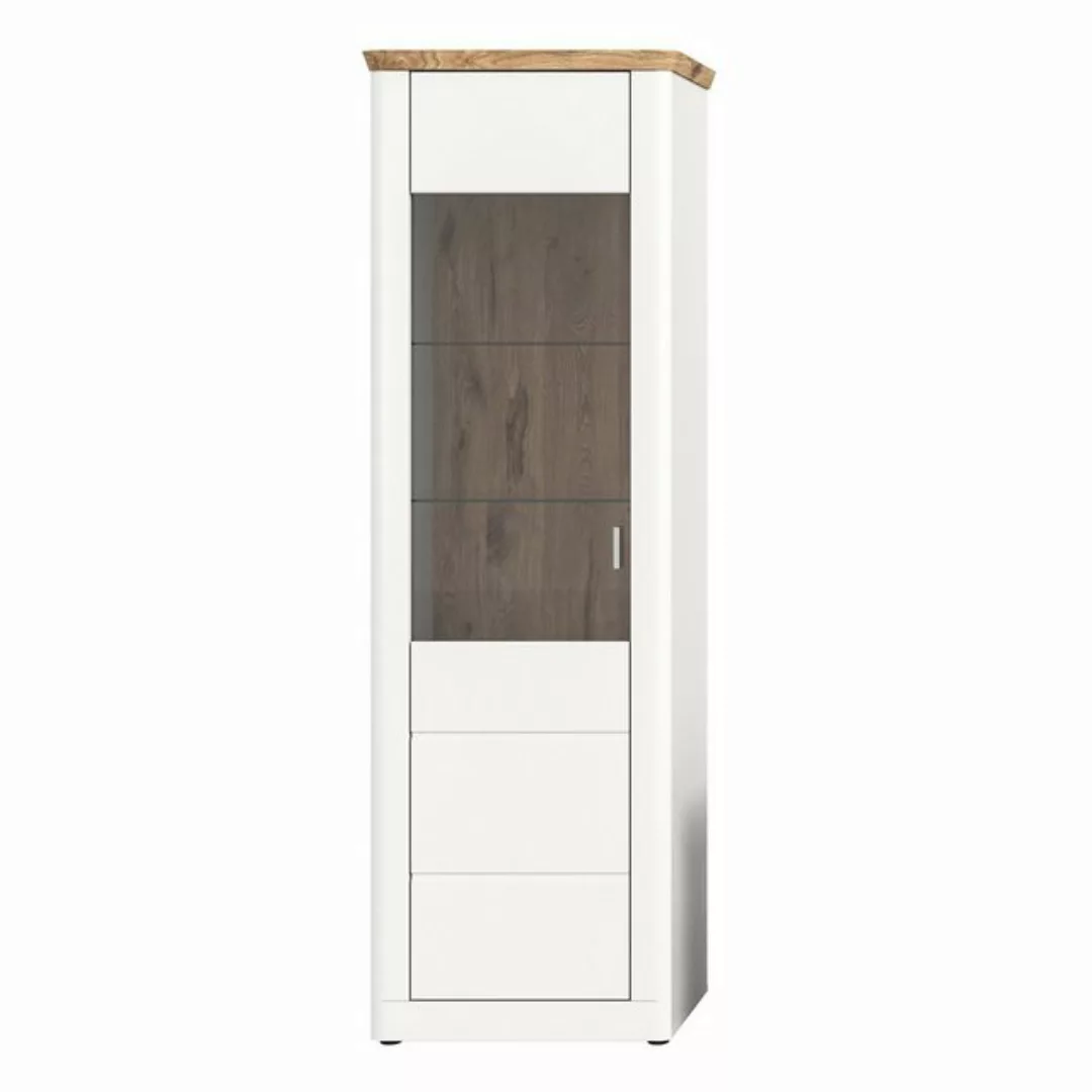 Newroom Vitrine Michalina Vitrine weiß NB weiß matt MDF TZ Modern Standvitr günstig online kaufen