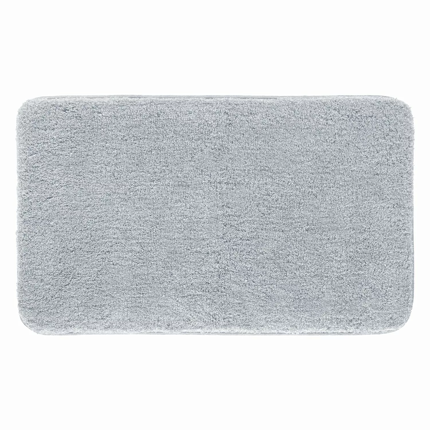 home24 Grund Badematte Melange Webstoff Silber 70x120 cm (BxT) günstig online kaufen