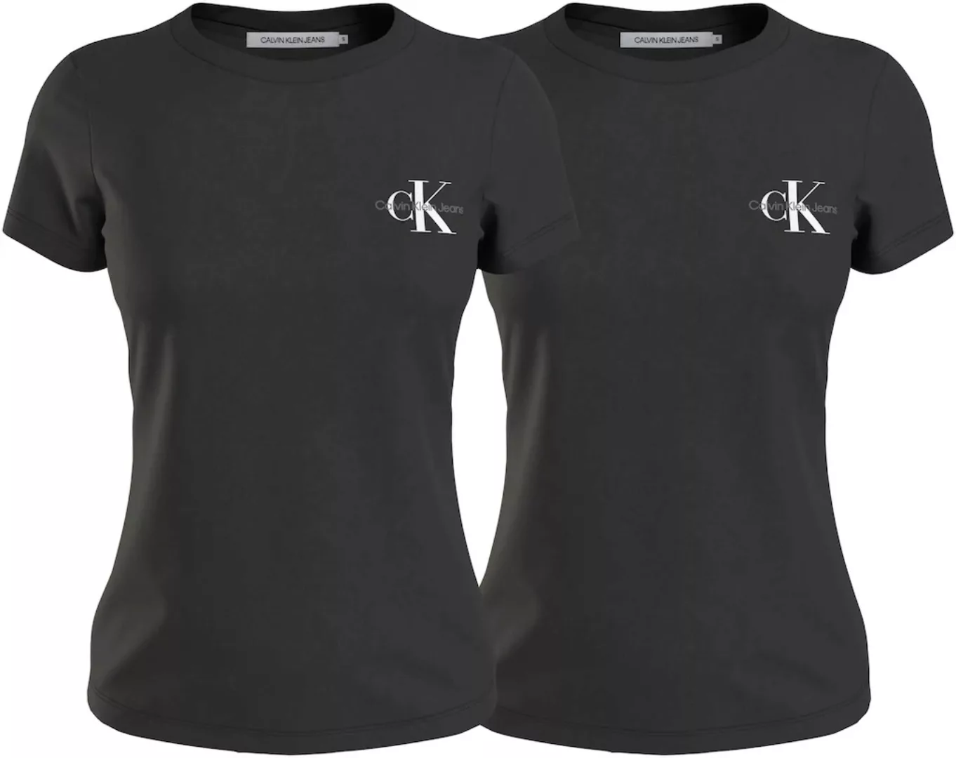 Calvin Klein Jeans Plus T-Shirt "PLUS 2-PACK MONOLOGO SLIM TEE" günstig online kaufen