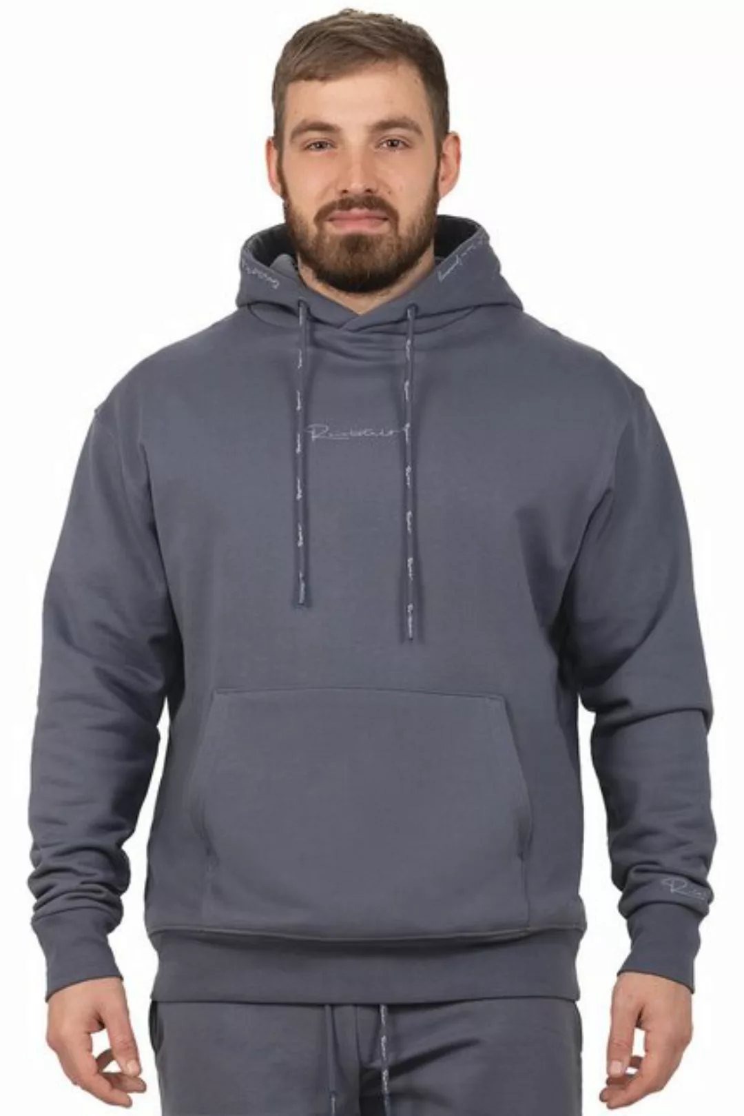 Reichstadt Trainingspullover Sport Herren Hoodie 23RS034 Anthracite S mit E günstig online kaufen