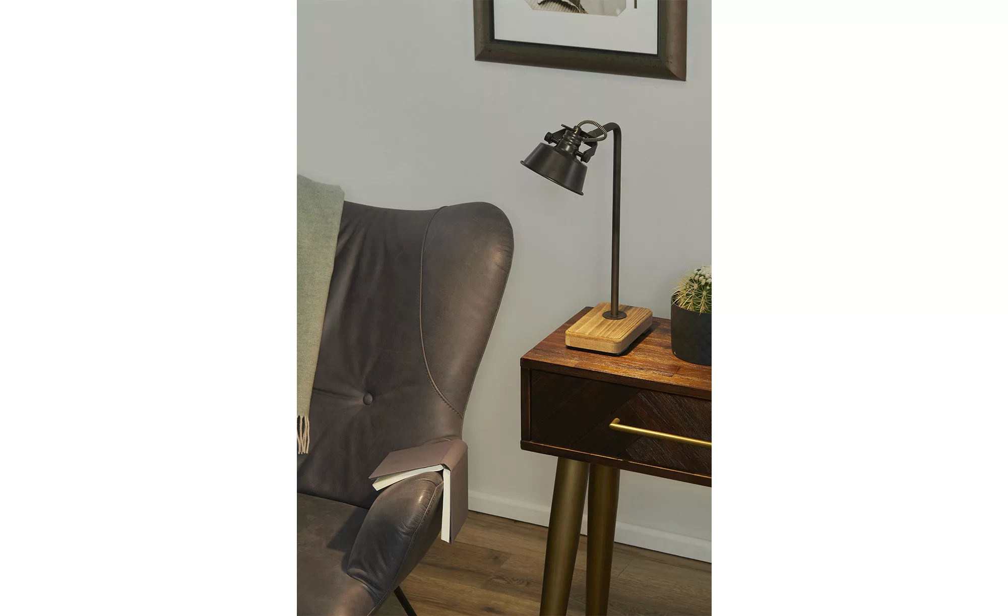 Tischleuchte, 1-flammig, Metall schwarz - schwarz - 40 cm - Lampen & Leucht günstig online kaufen