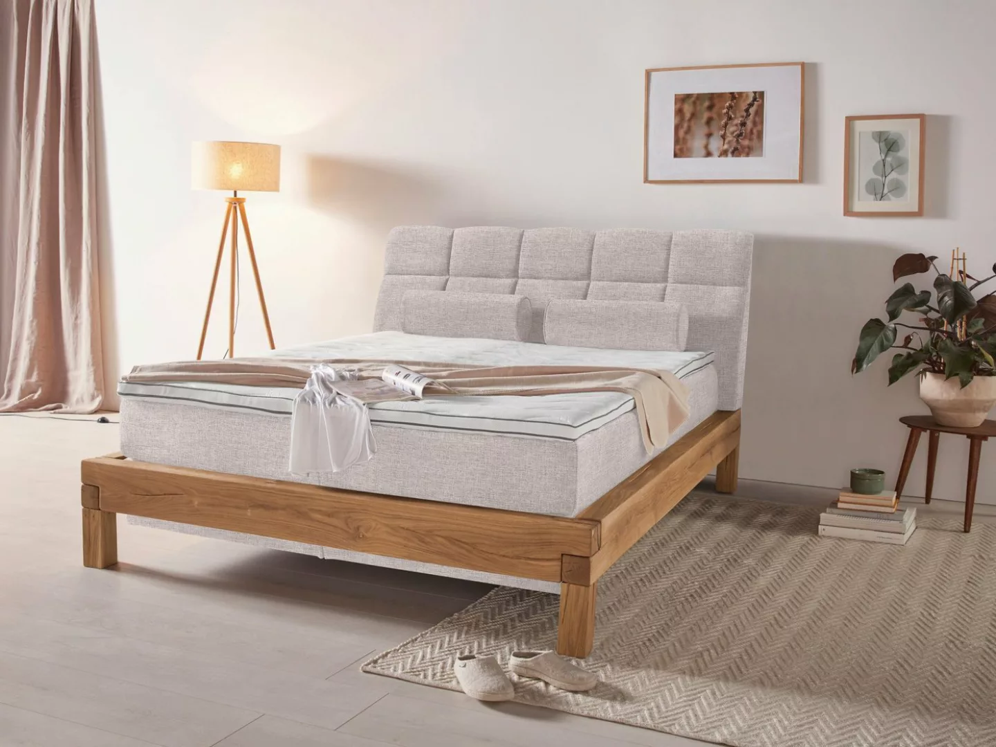 Home affaire Boxspringbett "Villads", Liegefläche: 160/200 cm aus Balkeneic günstig online kaufen