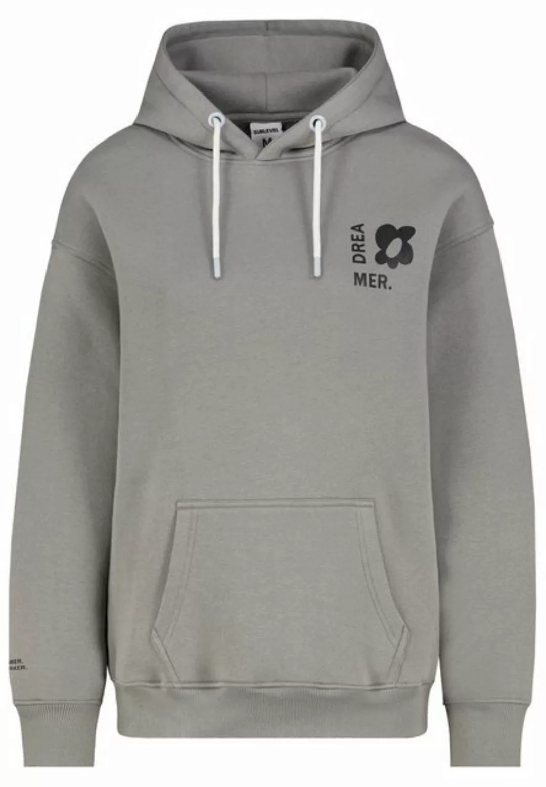 SUBLEVEL Kapuzenpullover bequem mit Backprint günstig online kaufen