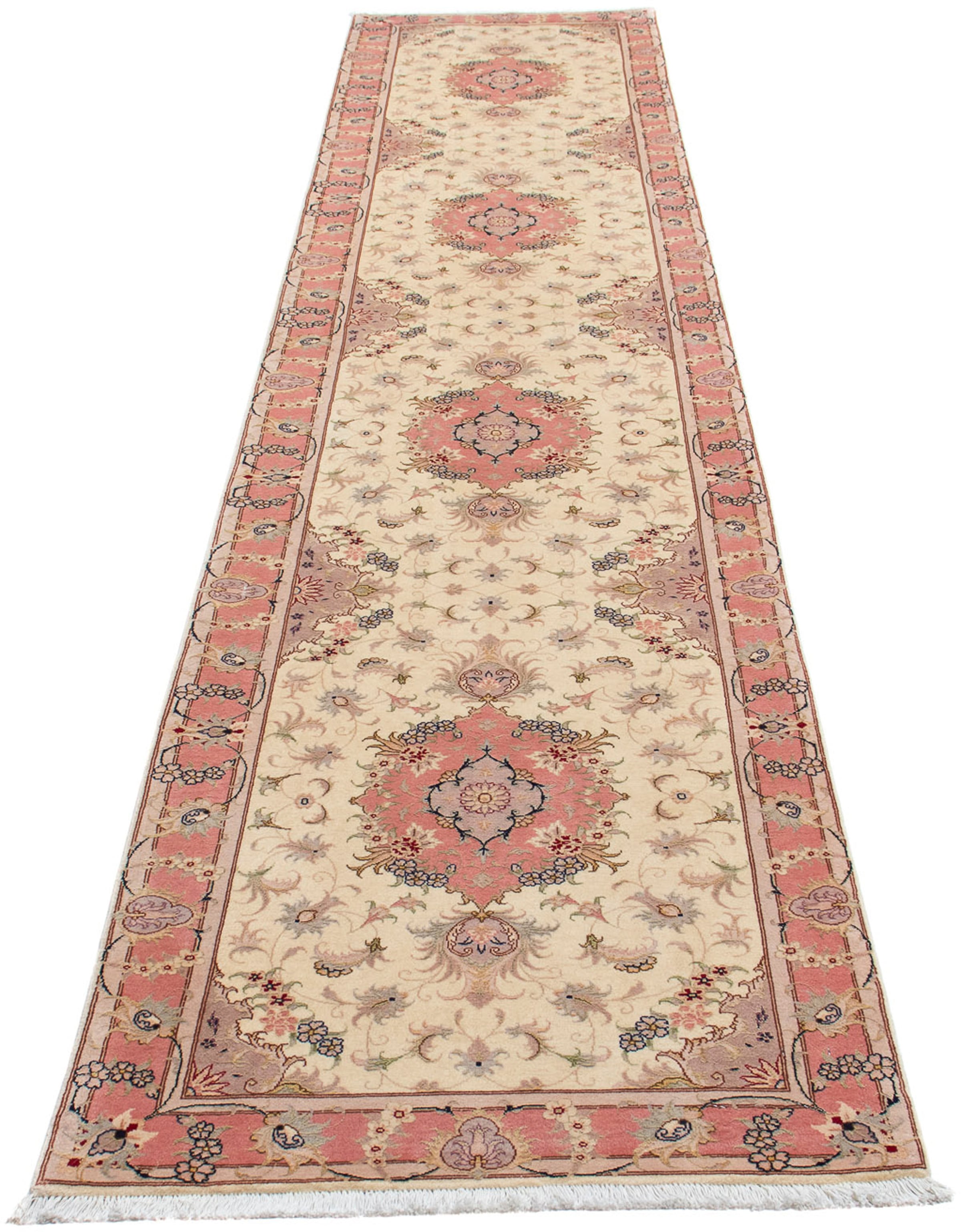 morgenland Orientteppich »Perser - Täbriz - Royal - 410 x 80 cm - beige«, r günstig online kaufen