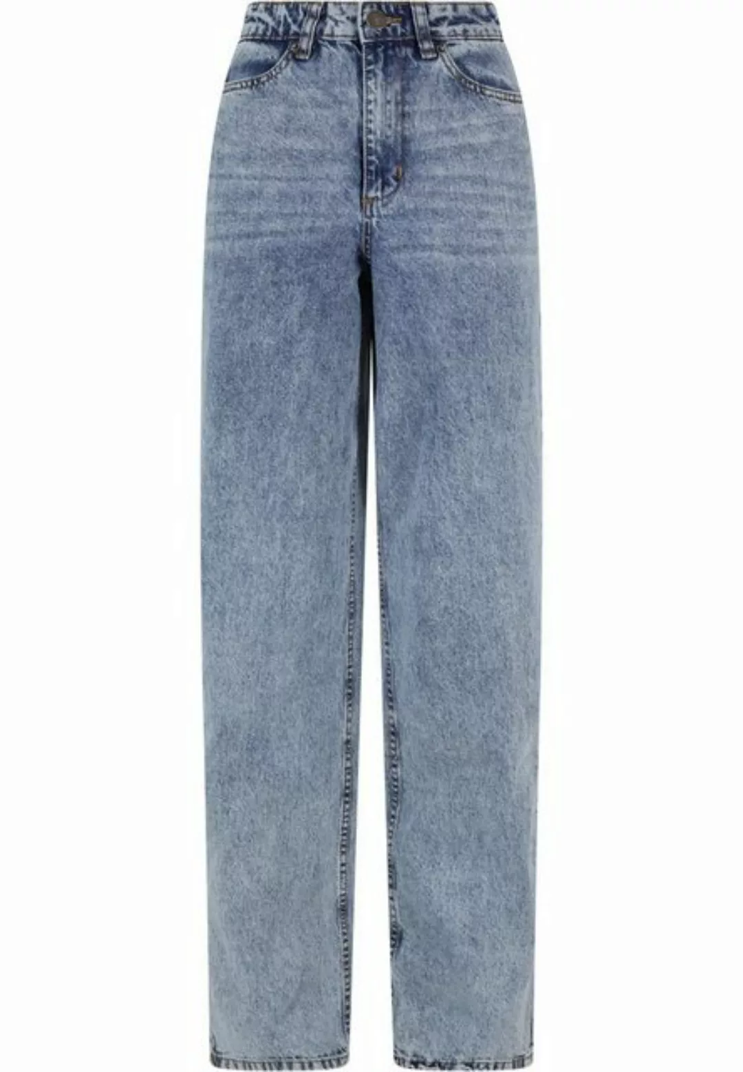 URBAN CLASSICS Bequeme Jeans Urban Classics Damen Ladies Wide Leg Slit Deni günstig online kaufen