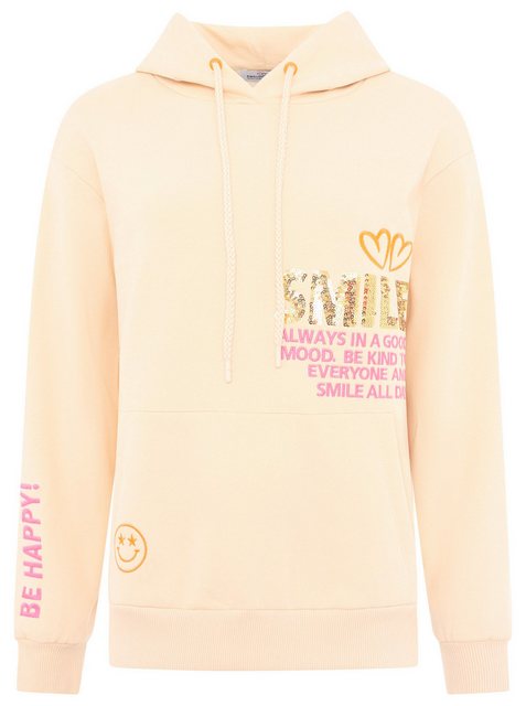 Zwillingsherz Hoodie Smile - Good Vibes Only Baumwolle, Fronttaschen, innen günstig online kaufen