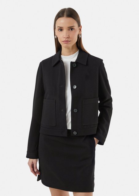 Comma Blusenblazer Elastische Piqué-Jacke im Boxy Fit günstig online kaufen