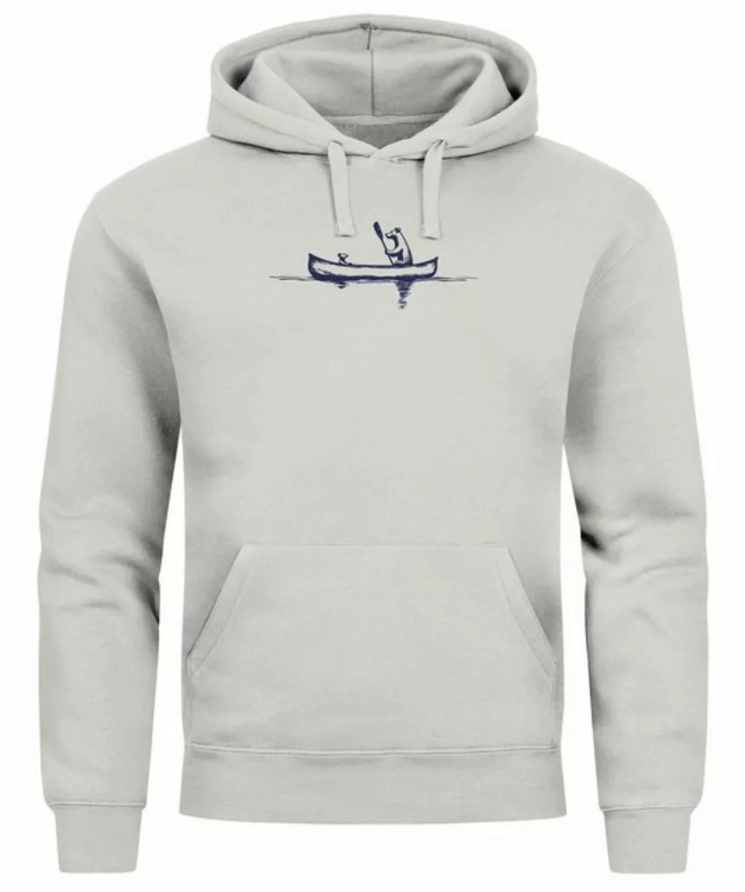 Neverless Hoodie Hoodie Herren Bär Familie Kanu Outdoor Print Aufdruck Moti günstig online kaufen