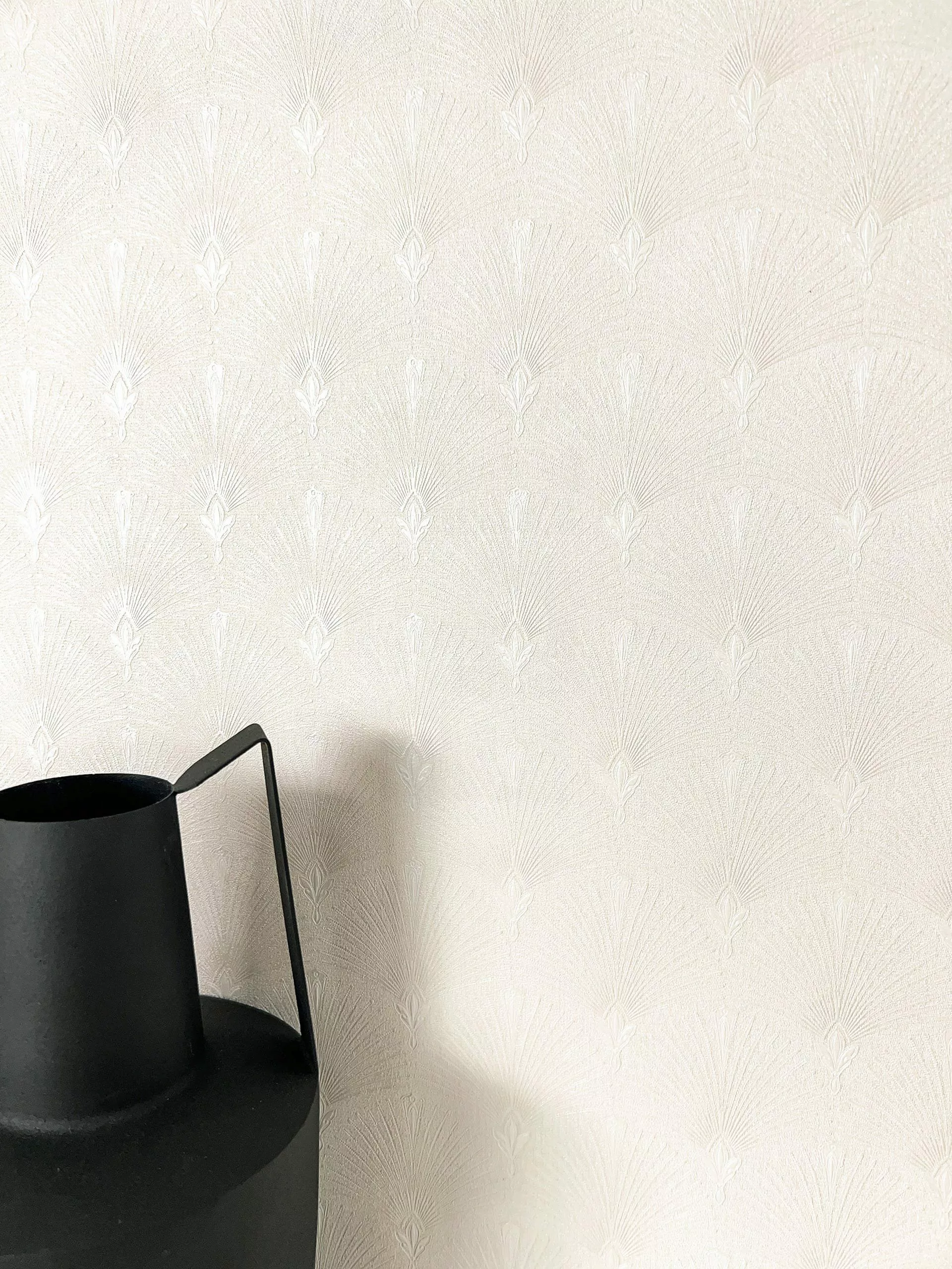 Newroom Vliestapete, Weiß Tapete Modern Fächer günstig online kaufen