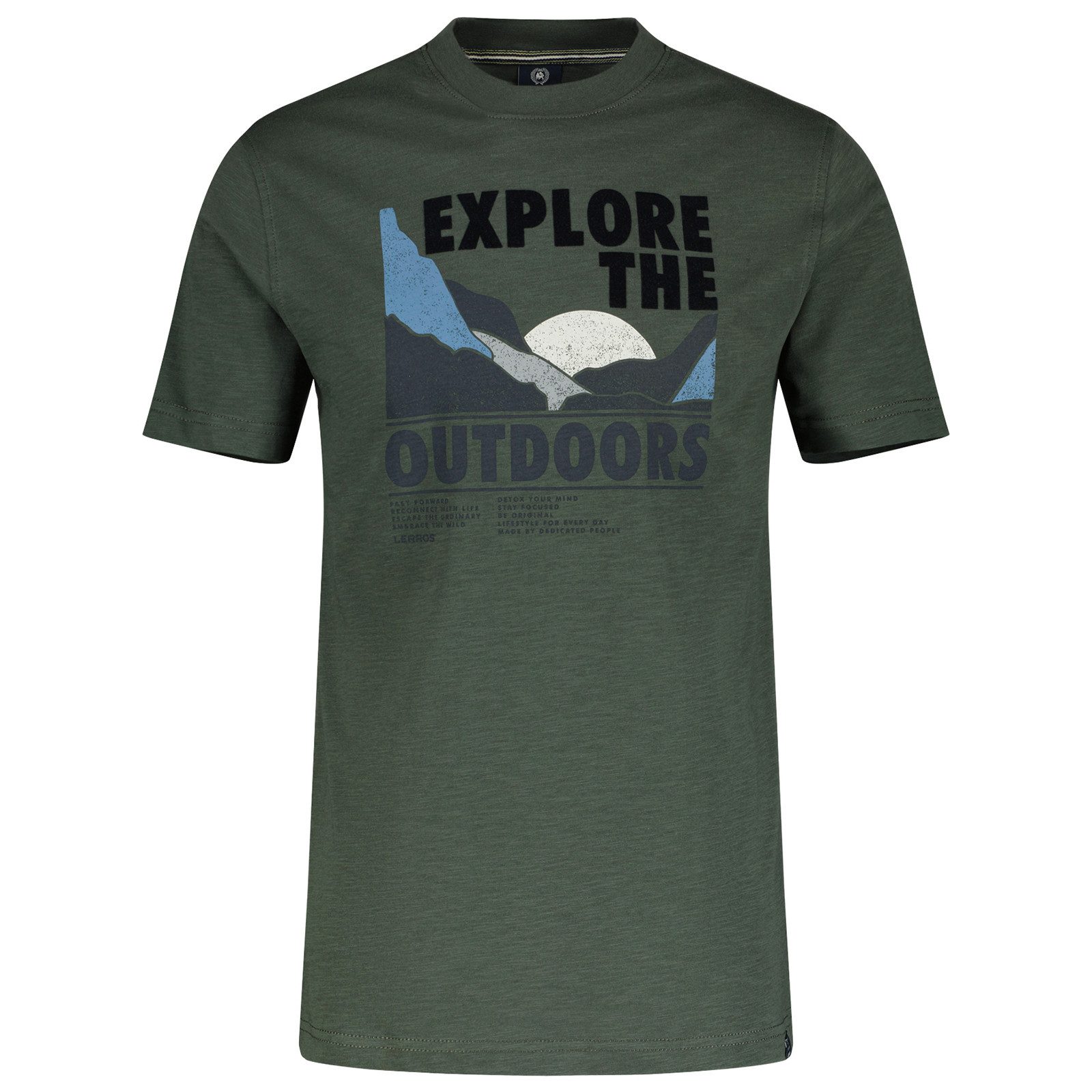 LERROS Rundhalsshirt Lerros XXL T-Shirt dunkelgrün günstig online kaufen