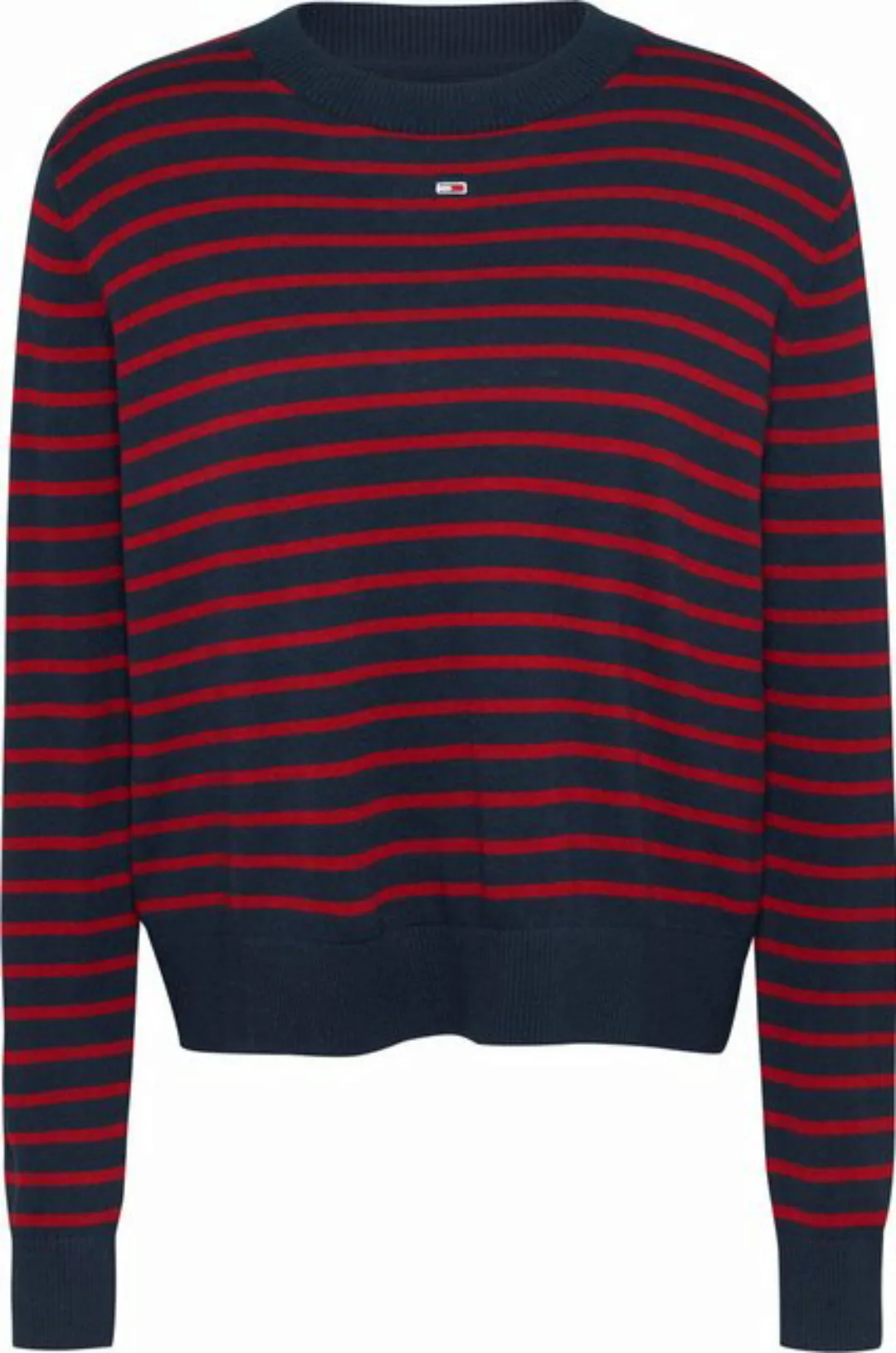 Tommy Jeans Strickpullover TJW ESSENTIAL CREW NECK SWEATER mit Logostickere günstig online kaufen