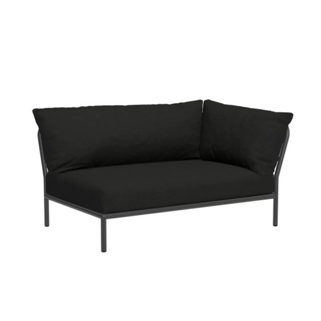 LEVEL2 Outdoor Sofa Lounge-Modul 2 Kohle Dunkelgrau Rechts günstig online kaufen