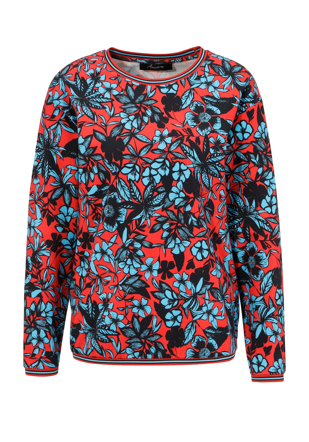 Aniston CASUAL Sweatshirt, mit fantasievollem Blumendruck- jedes Teil ein U günstig online kaufen