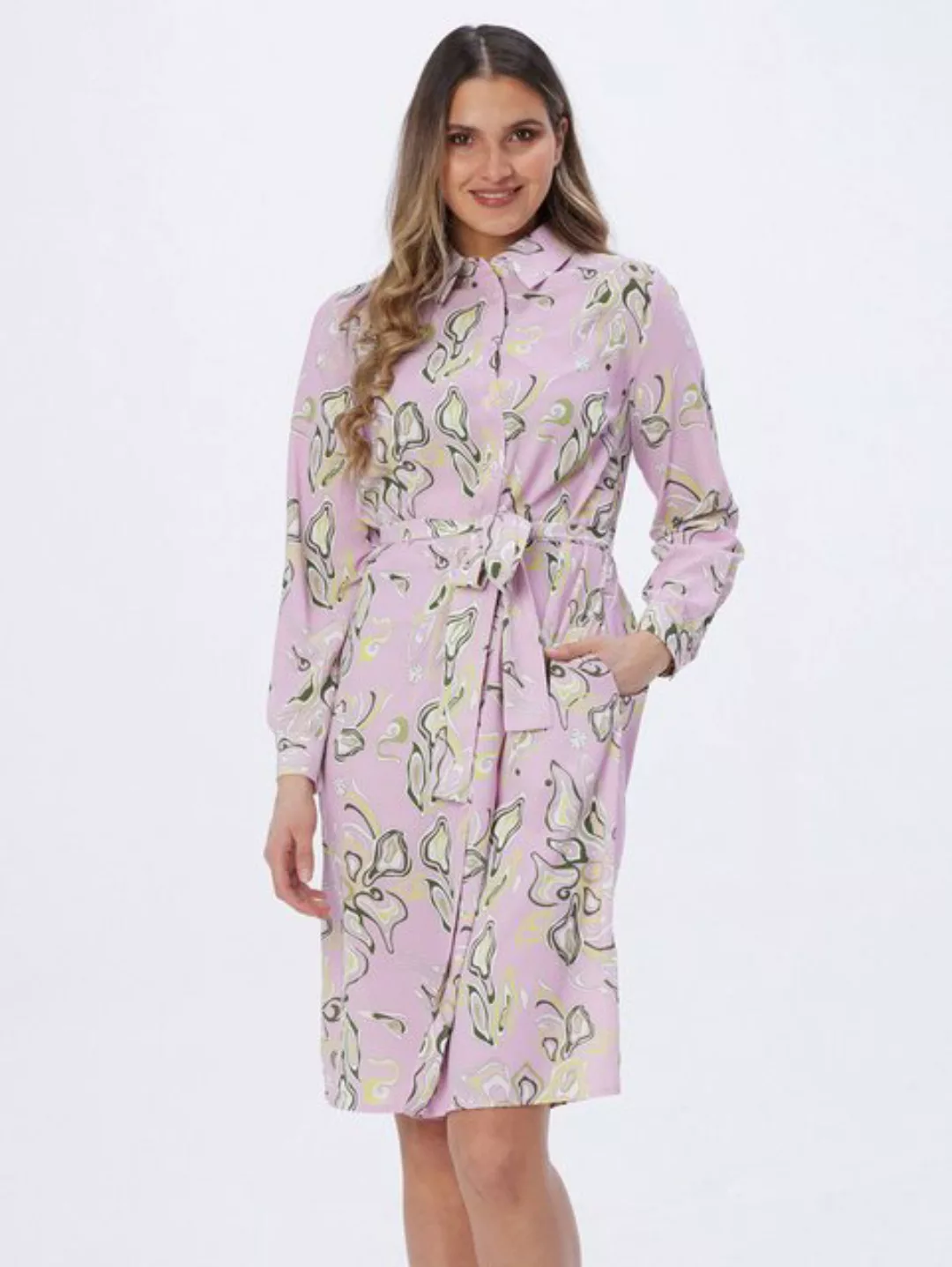 MIALUSSO Shirtkleid Hemdblusenkleid mit abstraktem Muster günstig online kaufen