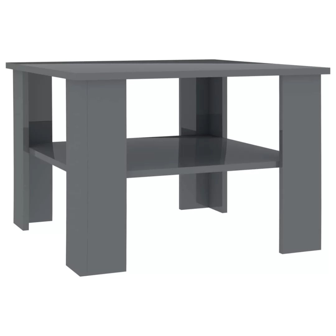 Couchtisch Hochglanz-grau 60×60×42 Cm Spanplatte günstig online kaufen