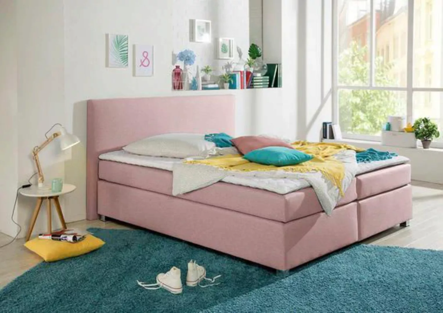 INOSIGN Boxspringbett »Eliana«, inkl. Topper, in 4 Breiten, 3 Matratzenarte günstig online kaufen