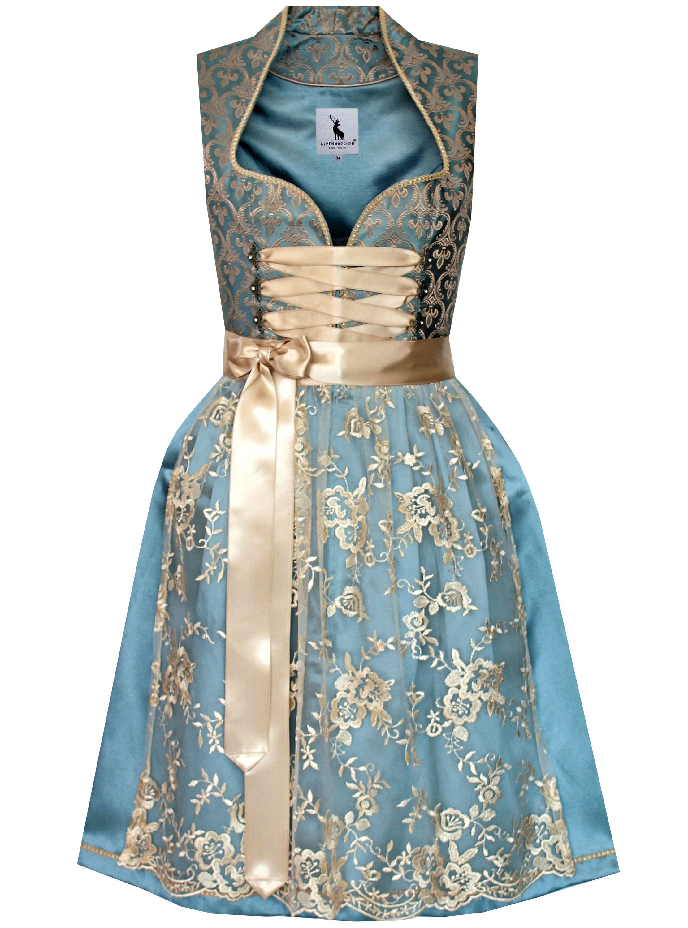 Alpenmärchen Dirndl Dirndl Ida in blau günstig online kaufen