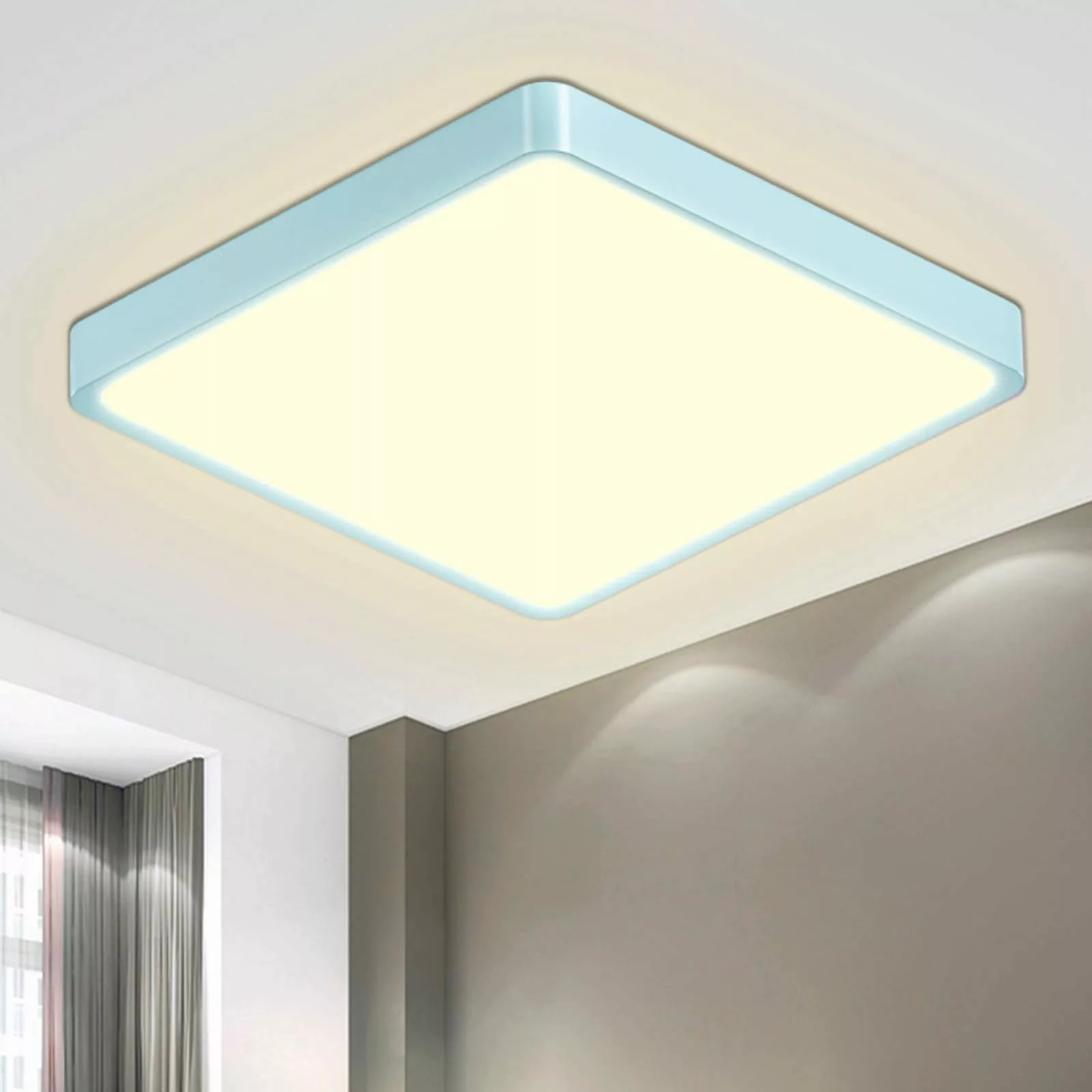 LQWELL LED Deckenleuchte Quadrat Flach LED günstig online kaufen