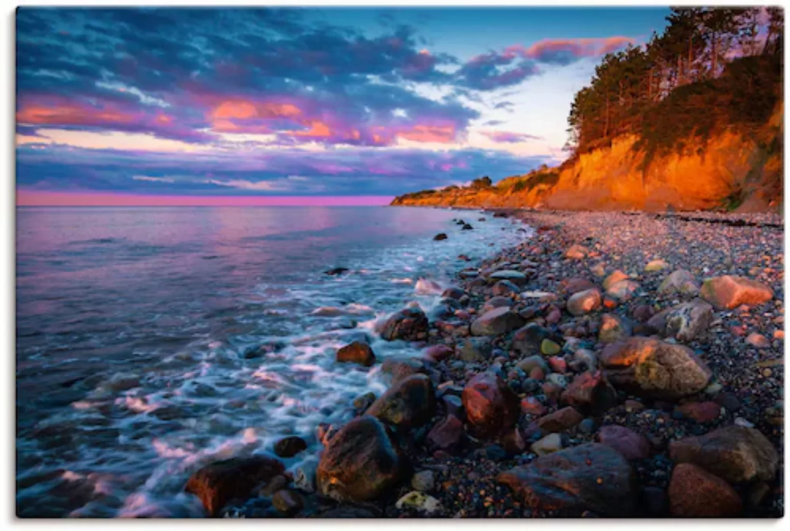 Artland Leinwandbild "Sonnenuntergang am Steilufer", Küstenbilder, (1 St.) günstig online kaufen
