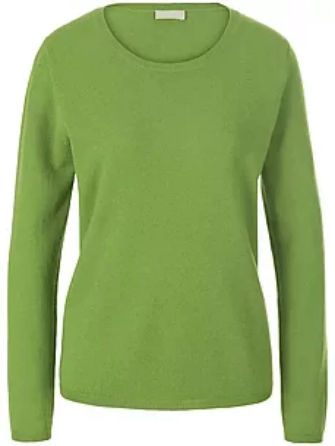 Rundhals-Pullover aus Schurwolle und Kaschmir include grün günstig online kaufen