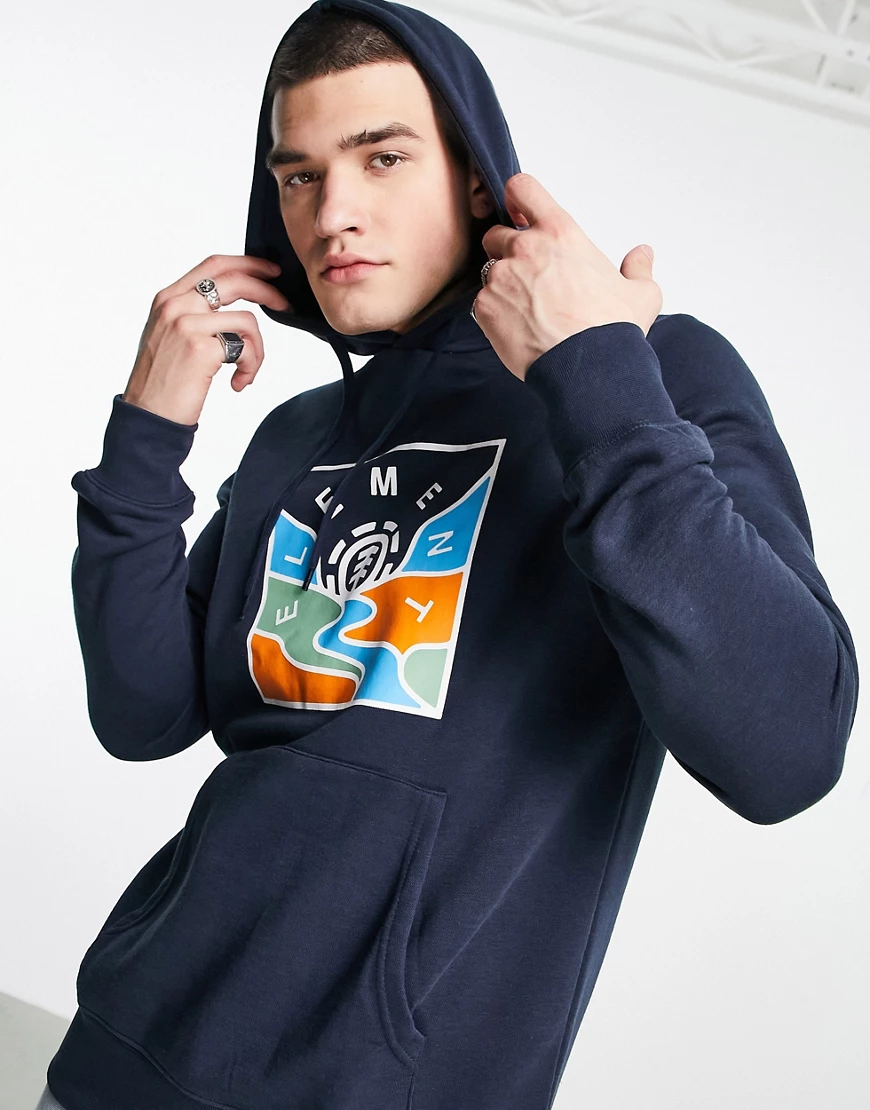 Element – Kimos – Kapuzenpullover in Marineblau günstig online kaufen