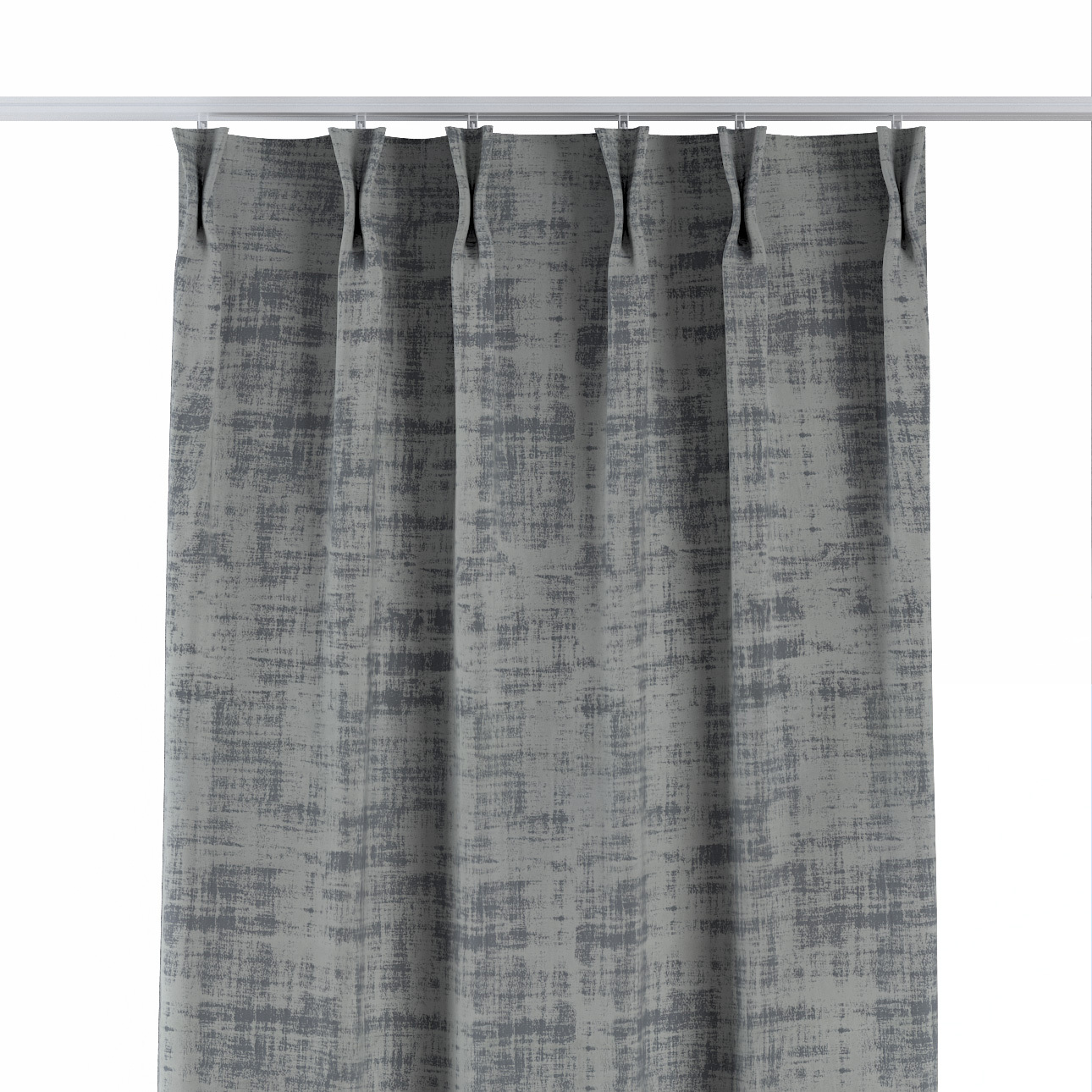 Vorhang mit flämischen 2-er Falten, grau, Velvet (704-32) günstig online kaufen