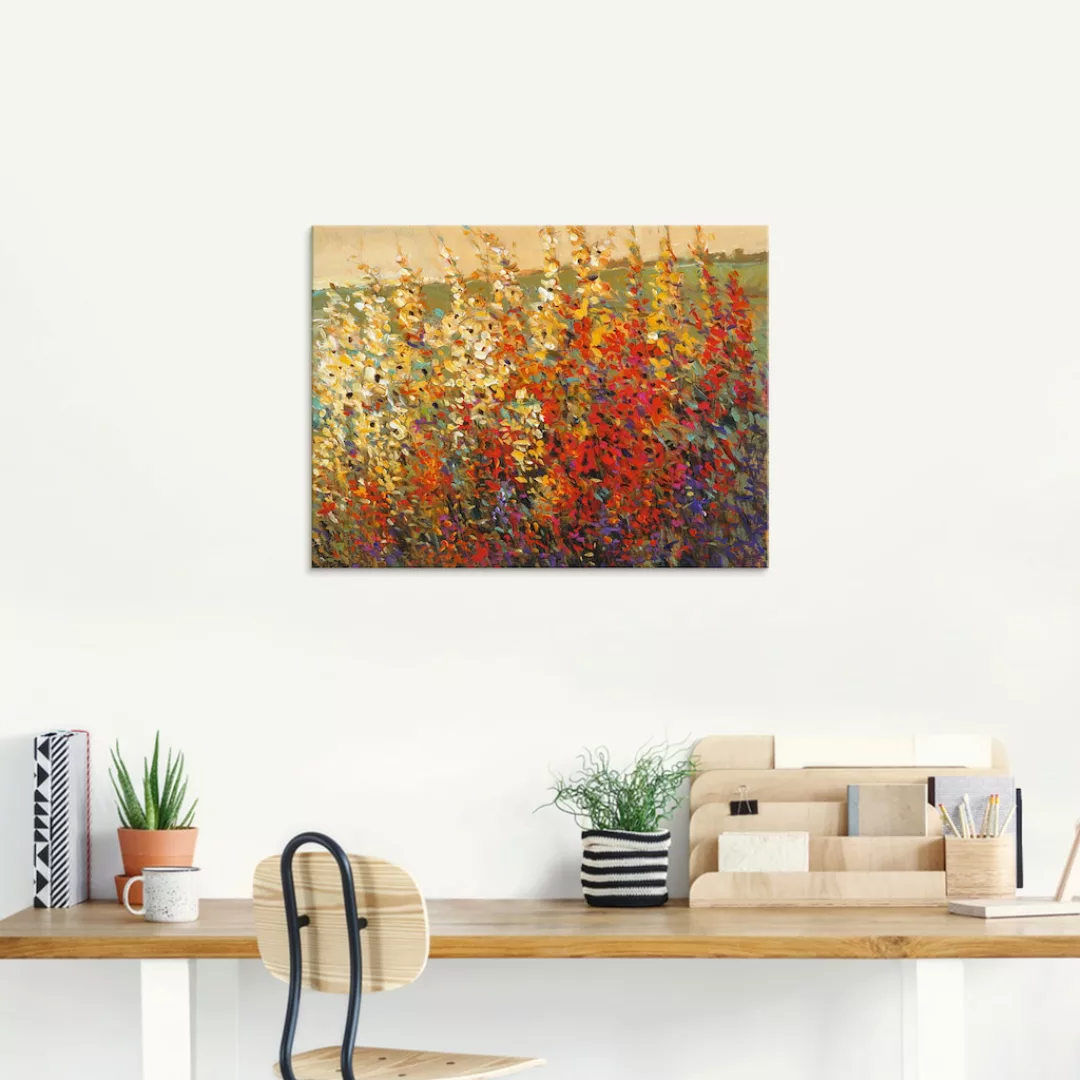 Artland Glasbild "Feld mit Herbstblumen I", Blumenwiese, (1 St.), in versch günstig online kaufen