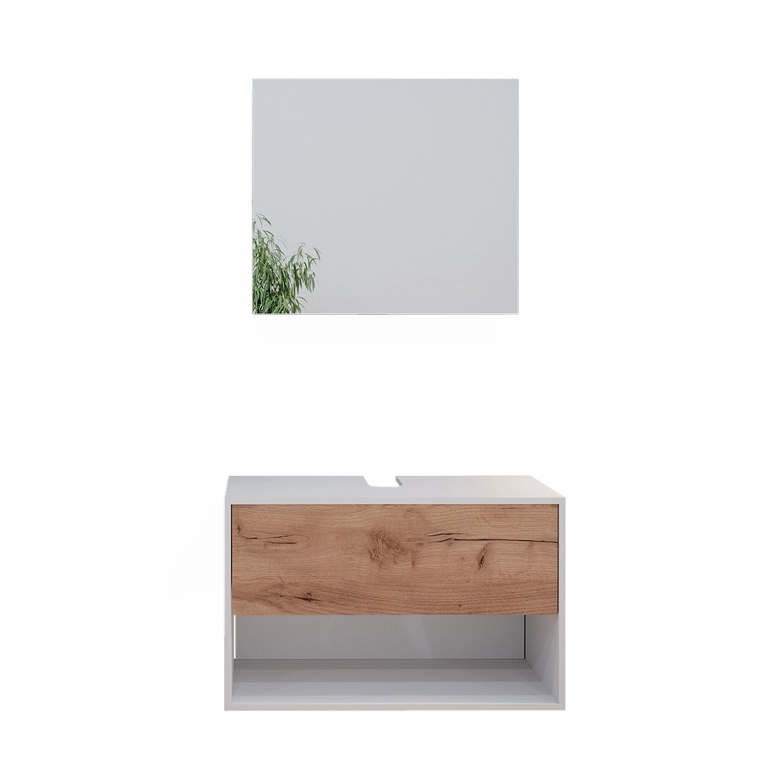 Vicco Badmöbel-Set Kate Goldkraft Eiche/Weiß 2 Teile günstig online kaufen