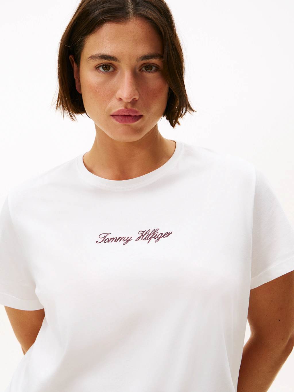 Tommy Hilfiger Curve Kurzarmshirt "CRV CLASSIC SCRIPT REG SS TEE", in große günstig online kaufen